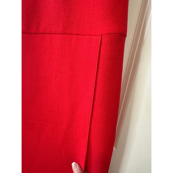 Roland Mouret Elly Gown NWT Red Wool Crepe Off Shoulder Maxi Dress Cutout Size 8 - Picture 13 of 13